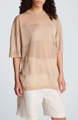 Kenneth Cole Kenneth Cole Semisheer Metallic Sweater