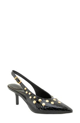 Kenneth Cole Kenneth Cole Ulysses Faux Leather Croc Embossed Pointed Toe Slingback Pump