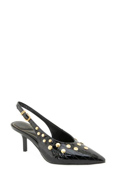 Kenneth Cole Kenneth Cole Ulysses Faux Leather Croc Embossed Pointed Toe Slingback Pump