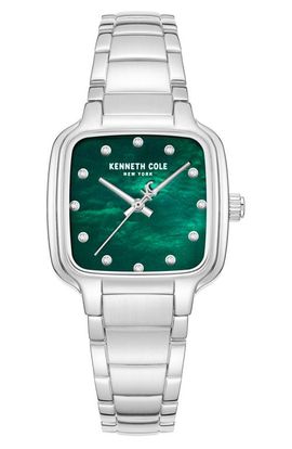 Kenneth Cole New York Kenneth Cole New York Classic Mother-of-Pearl & Diamond Bracelet Watch, 28mm x 31.6mm