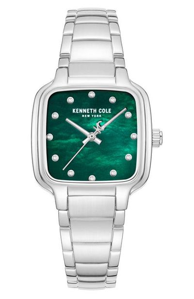 Kenneth Cole New York Kenneth Cole New York Classic Mother-of-Pearl & Diamond Bracelet Watch, 28mm x 31.6mm