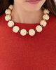 Kenneth Jay Lane Kenneth Jay Lane Carved Ivory Bead Pave Clasp Necklace Rhodium/Black One - 3