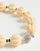 Kenneth Jay Lane Kenneth Jay Lane Carved Ivory Bead Pave Clasp Necklace Rhodium/Black One - 4