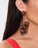 Kenneth Jay Lane Kenneth Jay Lane Cluster Ball Drop Earrings Gold/Brownwood One - 3