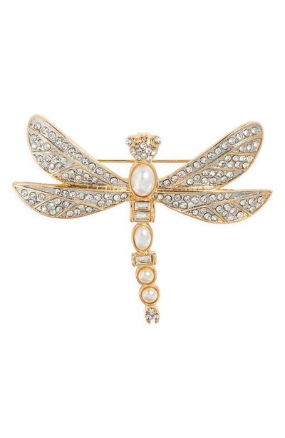 Kenneth Jay Lane Kenneth Jay Lane Faux Pearl Dragonfly Pin