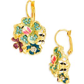Kenneth Jay Lane Kenneth Jay Lane Flower Cluster Lever-Back Earrings