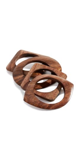 Kenneth Jay Lane Kenneth Jay Lane Geometric Bangles Wood One