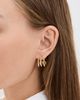 Kenneth Jay Lane Kenneth Jay Lane Gold Post Huggie Earrings Gold/Pearl One - 3