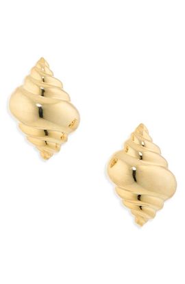 Kenneth Jay Lane Kenneth Jay Lane Goldtone Shell Stud Earrings 