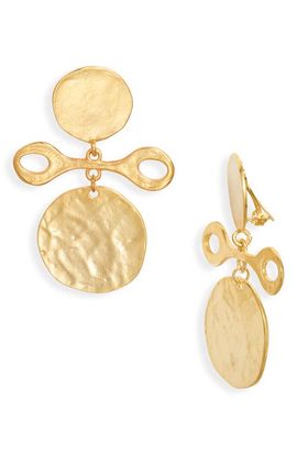 Kenneth Jay Lane Kenneth Jay Lane Hammered Drop Earrings