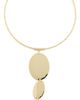 Kenneth Jay Lane Kenneth Jay Lane Oval Texture Drop Pendant Necklace Gold One - 1