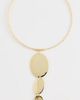 Kenneth Jay Lane Kenneth Jay Lane Oval Texture Drop Pendant Necklace Gold One - 2