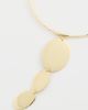 Kenneth Jay Lane Kenneth Jay Lane Oval Texture Drop Pendant Necklace Gold One - 4