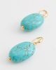Kenneth Jay Lane Kenneth Jay Lane Oval Turquoise Bead-On Fishhook Earrings Turquoise One - 4
