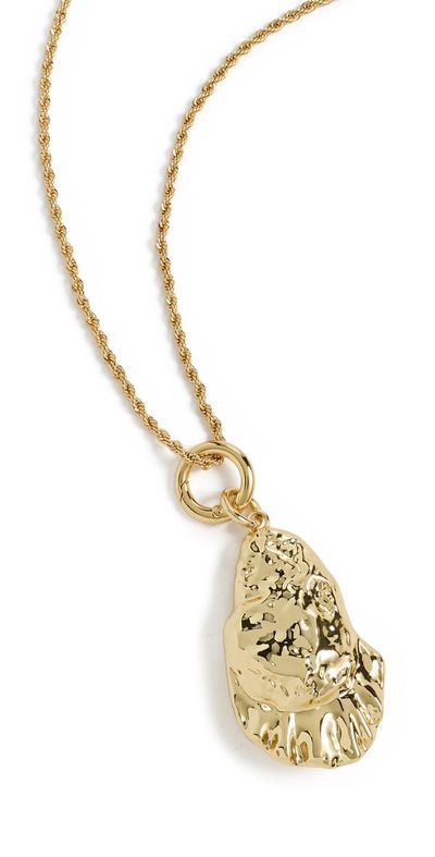 Kenneth Jay Lane Kenneth Jay Lane Oyster Pendant Necklace Gold One