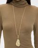 Kenneth Jay Lane Kenneth Jay Lane Oyster Pendant Necklace Gold One - 3
