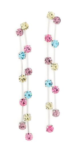 Kenneth Jay Lane Kenneth Jay Lane Pastel Multi Color Drop Earrings Multi Pastel One