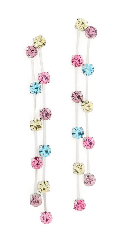 Kenneth Jay Lane Kenneth Jay Lane Pastel Multi Color Drop Earrings Multi Pastel One