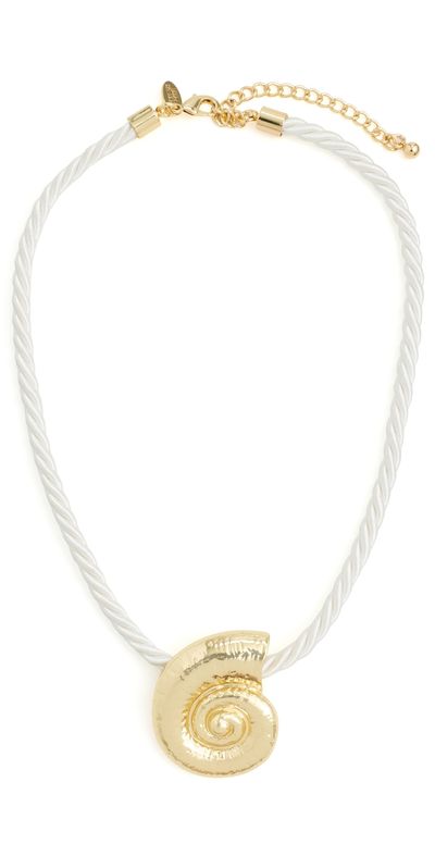 Kenneth Jay Lane Kenneth Jay Lane Rope Necklace Gold/White One