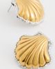 Kenneth Jay Lane Kenneth Jay Lane Shell Pierced Earrings Gold/Silver One - 4