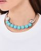 Kenneth Jay Lane Kenneth Jay Lane Silver Bib Hook Clasp Necklace Turquoise One - 3