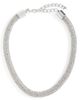 Kenneth Jay Lane Kenneth Jay Lane Silver Crystal Tube Necklace Silver Crystal One - 1