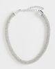 Kenneth Jay Lane Kenneth Jay Lane Silver Crystal Tube Necklace Silver Crystal One - 2