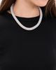 Kenneth Jay Lane Kenneth Jay Lane Silver Crystal Tube Necklace Silver Crystal One - 3