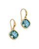 Kenneth Jay Lane Kenneth Jay Lane Square Aqua Stone Earrings Gold/Aqua One - 1