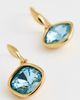 Kenneth Jay Lane Kenneth Jay Lane Square Aqua Stone Earrings Gold/Aqua One - 4