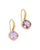 Kenneth Jay Lane Kenneth Jay Lane Square Stone Earrings Gold/Violet One - 1