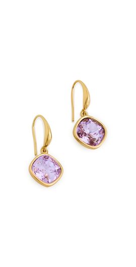 Kenneth Jay Lane Kenneth Jay Lane Square Stone Earrings Gold/Violet One