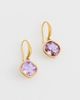 Kenneth Jay Lane Kenneth Jay Lane Square Stone Earrings Gold/Violet One - 2
