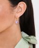 Kenneth Jay Lane Kenneth Jay Lane Square Stone Earrings Gold/Violet One - 3