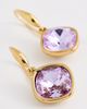 Kenneth Jay Lane Kenneth Jay Lane Square Stone Earrings Gold/Violet One - 4