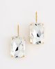 Kenneth Jay Lane Kenneth Jay Lane Stone Fishhook Earrings Faceted Crystal One - 2