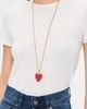Kenneth Jay Lane Kenneth Jay Lane Strawberry Pendant Necklace Red One - 3