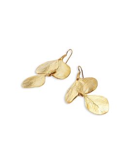 Kenneth Jay Lane Kenneth Jay Lane Textured Leaf Drop Earrings