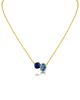 Kenneth Jay Lane Kenneth Jay Lane Tonal Blue Oval Cubic Zirconia Pendant Necklace, 16-19 - 1