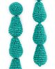 Kenneth Jay Lane Kenneth Jay Lane Turquoise Seed Bead Earrings Turquoise One - 1