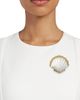 Kenneth Jay Lane Women's 18K-Gold-Plated, Imitation Pearl & Glass Crystal Scallop Shell Brooch - 2