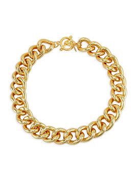 Kenneth Jay Lane Women's 20K-Gold-Plated Chunky Curb-Chain Necklace