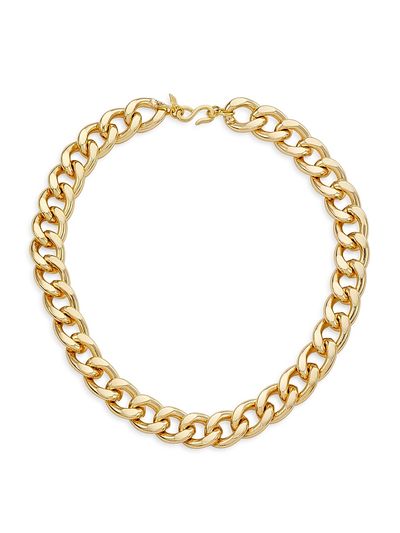 Kenneth Jay Lane Women's 20K Goldplated Curb-Link Toggle Collar Necklace