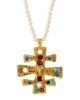 Kenneth Jay Lane Women's 22K-Gold-Plated, Imitation Pearl & Glass Crystal Pendant Necklace - 1