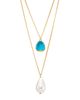 Kenneth Jay Lane Women's 22K-Gold-Plated, Resin & Imitation Pearl Double-Chain Necklace - 1