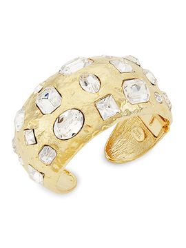 Kenneth Jay Lane Women's 22K Gold-Plated & Glass Crystal Cuff Bracelet