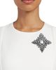 Kenneth Jay Lane Women's Black Line Crystal Cruciform Brooch - 2