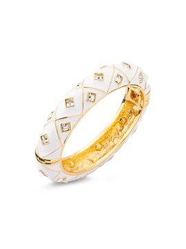 Kenneth Jay Lane Women's Goldtone, Enamel & Glass Crystal Bangle