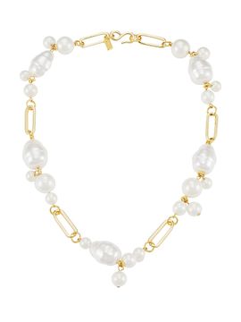 Kenneth Jay Lane Women's Goldtone Pearl Cluster Necklace