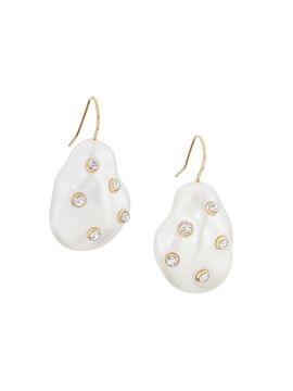 Kenneth Jay Lane Women's Goldtone, Resin Pearl, & Crystal Drop Earrings